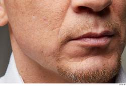 Face Skin Man White Scar Bearded Studio photo references